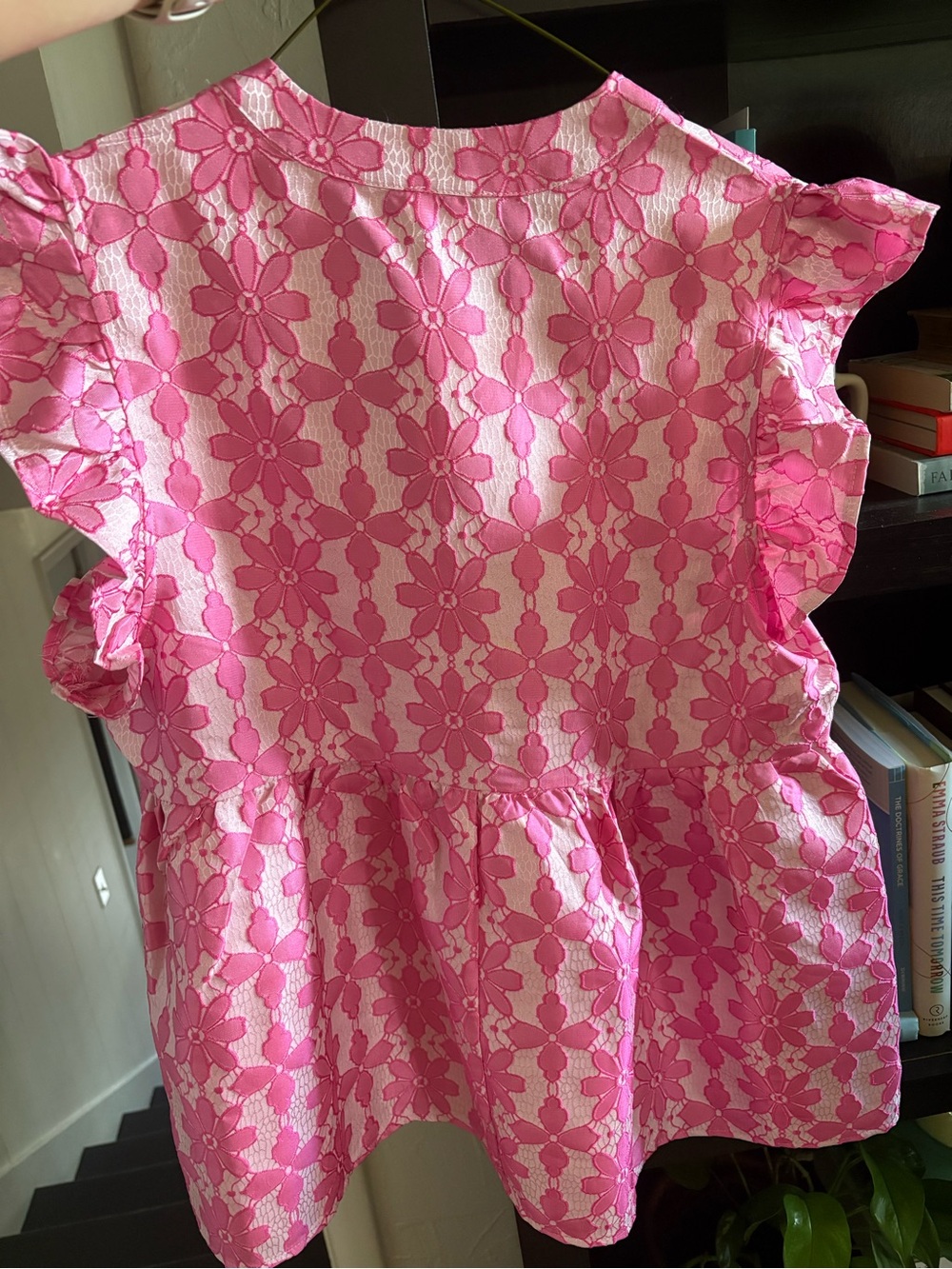 Entro Pink Floral Babydoll Blouse - Picture 3 of 3